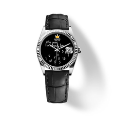 36mm Who Cares Black Whimsy watch