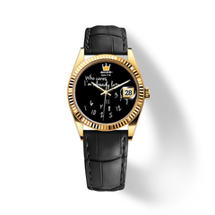 36mm Who Cares Golden Jestful watch