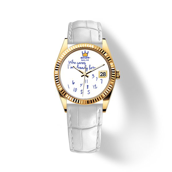 36mm Who Cares Golden Whimsy watch
