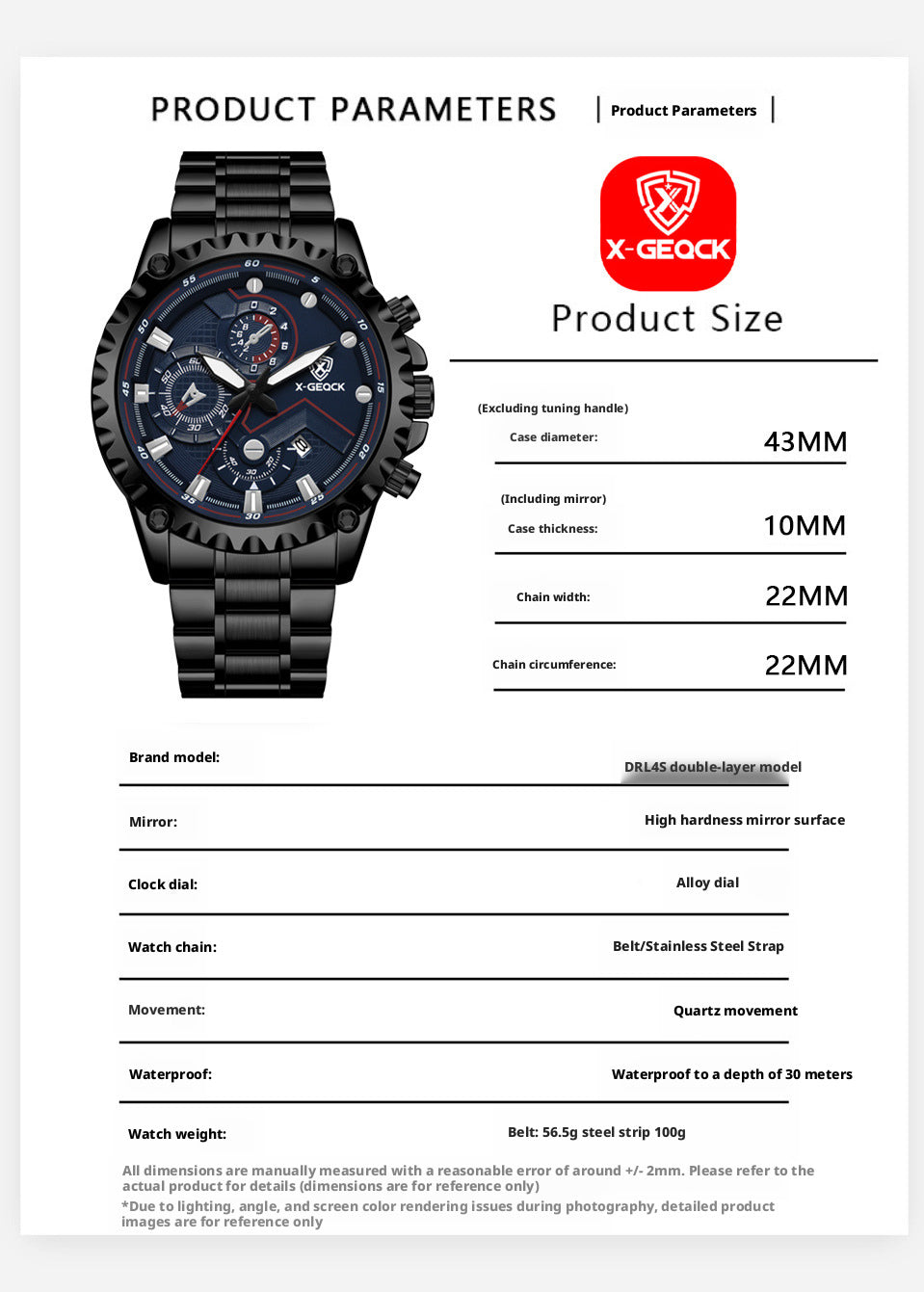 X-GEQCK Chronograph Watch