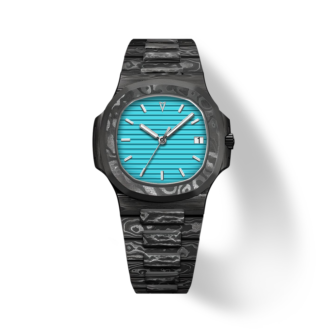 41mm Carbon-Fiber Horizontal-Dial Automatic Watch - Blue Vortex - image 1