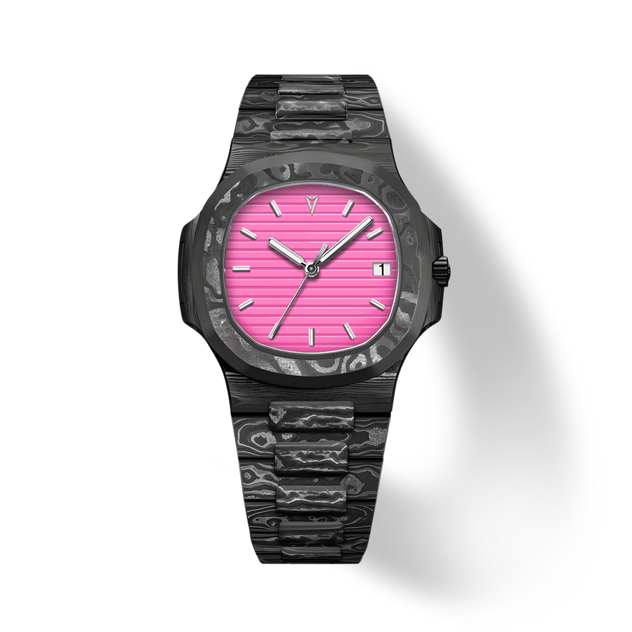 41mm Carbon-Fiber Horizontal-Dial Automatic Watch - Pink Horizon - image 1