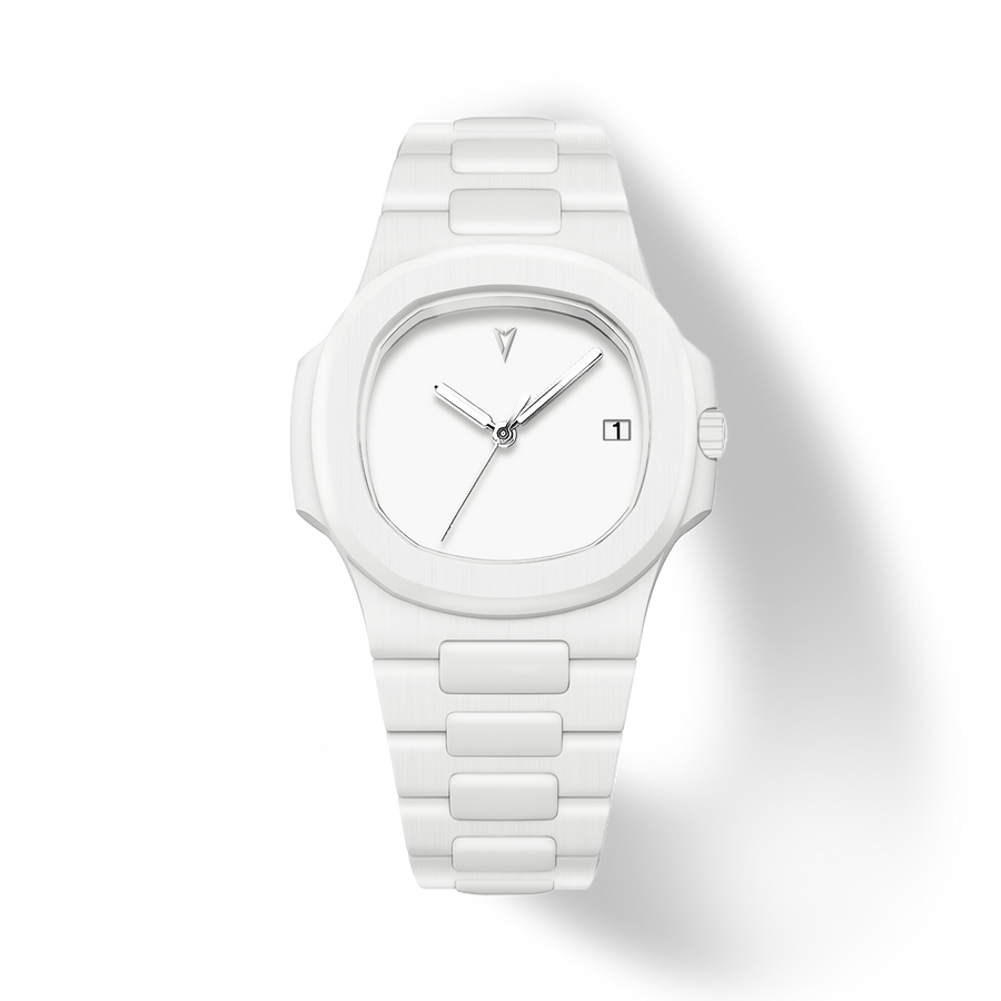 38.5mm Ceramic Horizontal-Dial Quartz Watch - Arctic Void - image 1
