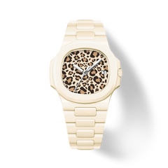 38.5mm Ceramic Horizontal-Dial Quartz Watch - Cream Safari - image 1