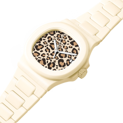 38.5mm Ceramic Horizontal-Dial Quartz Watch - Cream Safari - image 5