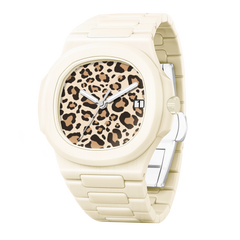 38.5mm Ceramic Horizontal-Dial Quartz Watch - Cream Safari - image 4