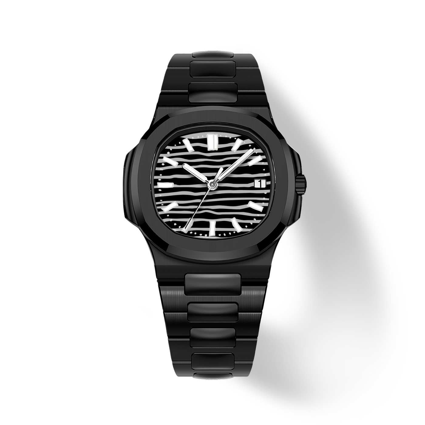 38.5mm Ceramic Horizontal-Dial Quartz Watch - Dark Chaos - image 1