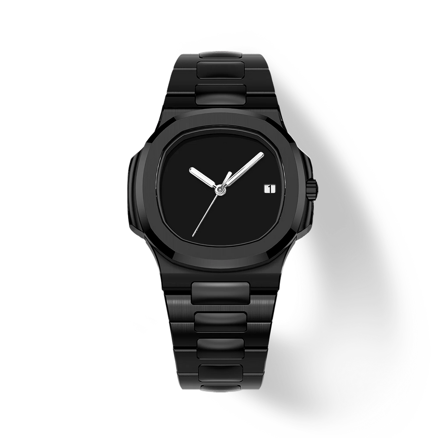 38.5mm Ceramic Horizontal-Dial Quartz Watch - Obsidian Glow - image 1