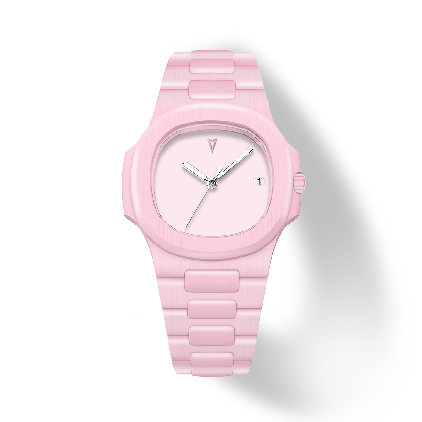 38.5mm Ceramic Horizontal-Dial Quartz Watch - Pink Halo - image 1