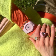 38.5mm Ceramic Horizontal-Dial Quartz Watch - Pink Halo - image 2