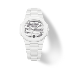 38.5mm Ceramic Horizontal-Dial Quartz Watch - Soft Contrast - image 1