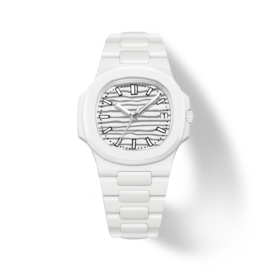 38.5mm Ceramic Horizontal-Dial Quartz Watch - Soft Contrast - image 1