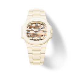 38.5mm Ceramic Horizontal-Dial Quartz Watch - Warm Whimsy - image 1
