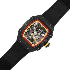 38 x 47.5mm Carbon-Fiber Tonneau Skeleton Automatic Watch - Black - image 6