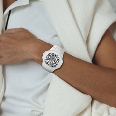 38.5mm Ceramic Horizontal-Dial Quartz Watch - White Panther - image 3