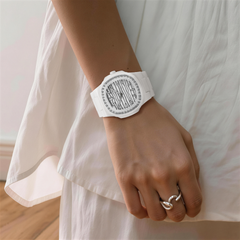 38.5mm Crystal-Bezel Ceramic Horizontal-Dial Quartz Watch - Polar Gleam - image 3