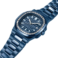 38.5mm Crystal-Bezel Ceramic Horizontal-Dial Quartz Watch - Ocean Prism - image 6
