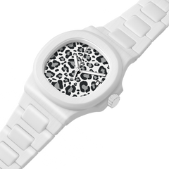 38.5mm Ceramic Horizontal-Dial Quartz Watch - White Panther - image 6