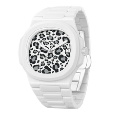 38.5mm Ceramic Horizontal-Dial Quartz Watch - White Panther - image 4