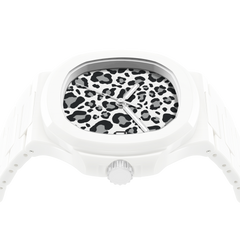 38.5mm Ceramic Horizontal-Dial Quartz Watch - White Panther - image 5