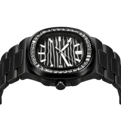 38.5mm Crystal-Bezel Ceramic Horizontal-Dial Quartz Watch - Abyss Glow - image 5