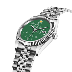 Who Cares Automatic Watch – 40mm Emerald Humor – gallery view 5