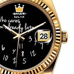 Who Cares Quartz Watch – 36mm Gilded Smile – gallery view 4