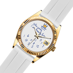 Who Cares Quartz Watch – 36mm Chrono Humor – gallery view 4