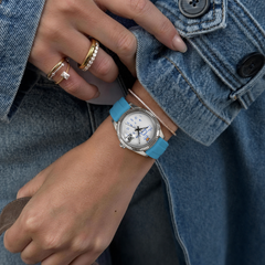 Who Cares Quartz Watch – 36mm Blue Delay – gallery view 2