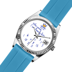 Who Cares Quartz Watch – 36mm Blue Delay – gallery view 5