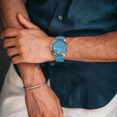 Who Cares Automatic Watch – 40mm Blue Freedom – gallery view 2