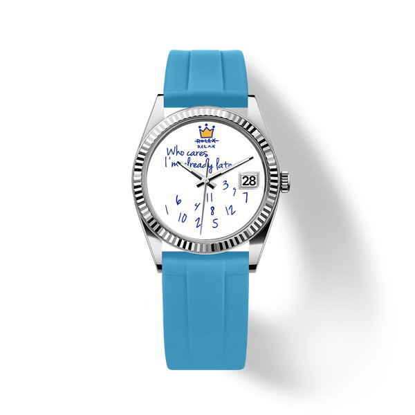 Who Cares Blue Delay 36mm quartz watch