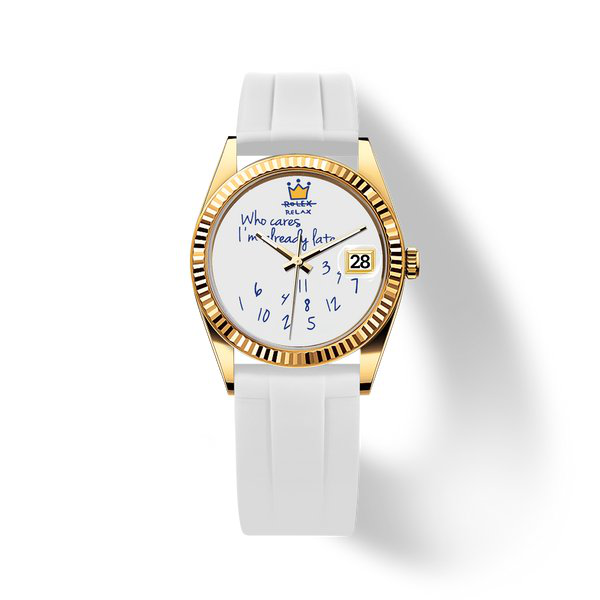 Who Cares Chrono Humor 36mm quartz watch