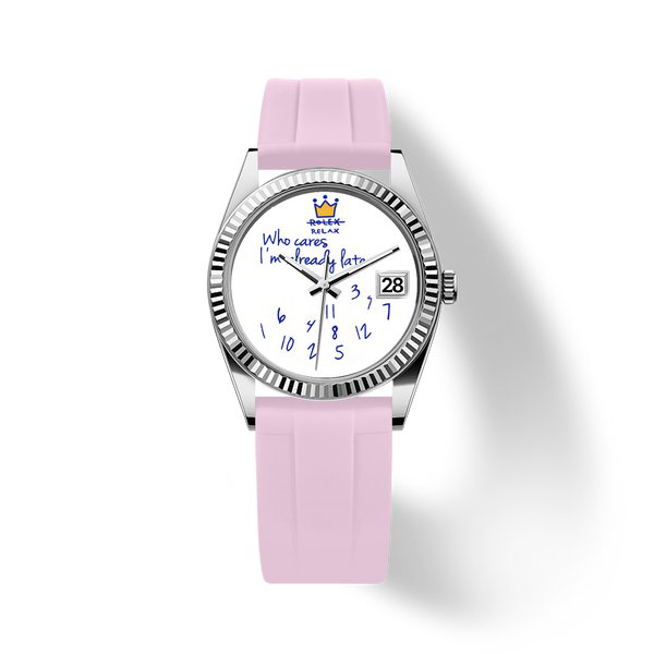 Who Cares Pink Procrastination watch