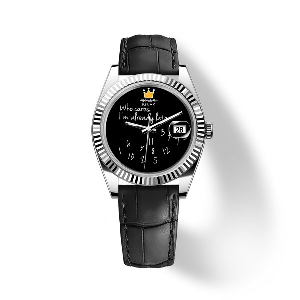 Who Cares Midnight Satire 40mm watch