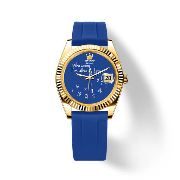 Who Cares Blue Attitude 40mm watch