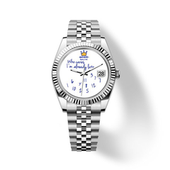 40mm Ironic Classic automatic watch with Who Cares handwritten dial